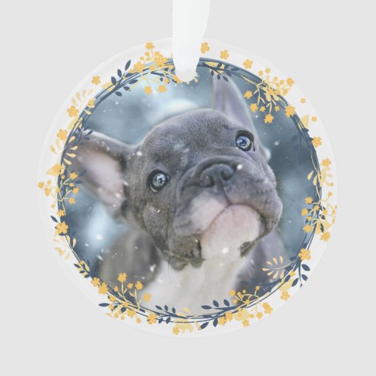 Keepake Baby's oder Pet's First Hanukkah Foto Ornament (Vorderseite)