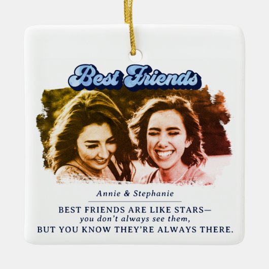 Keepake Best Friends Foto Keramikornament (Vorderseite)