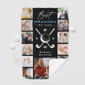 Keepake 'Best Opa by Par' 13 x FotoCollage Golfhandtuch (Insitu)