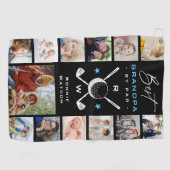 Keepake 'Best Opa by Par' 13 x FotoCollage Golfhandtuch (Horizontal)