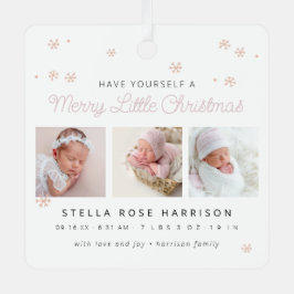 Keepake Birth Announcement Little Christmas Ornament Aus Metall