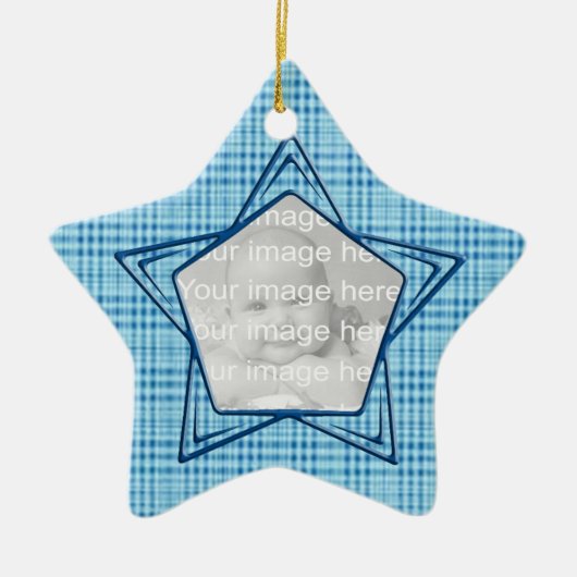 Keepake Blue Baby's First Christmas Ornament (Vorne)