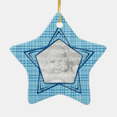 Keepake Blue Baby's First Christmas Ornament (Hinten)