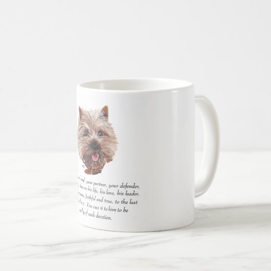 Keepake Cairn Terrier - Männlich Kaffeetasse (VorderseiteRechts)