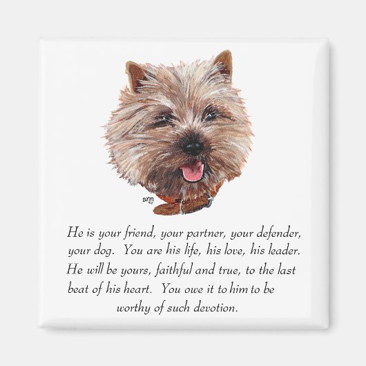 Keepake Cairn Terrier - Männlich Magnet (Vorne)