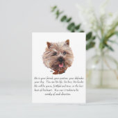 Keepake Cairn Terrier - Männlich Postkarte (Stehend Vorderseite)