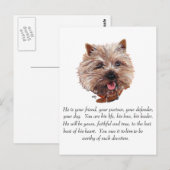 Keepake Cairn Terrier - Männlich Postkarte (Vorne/Hinten)