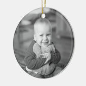 Keepake Erstes Weihnachtsgebäck Foto Grüne Keramik Ornament (Links)