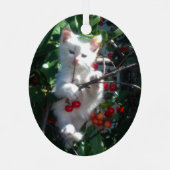 Keepake Family Cat Foto Ornament Aus Metall (Rückseite)