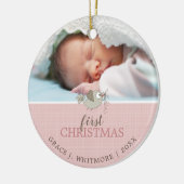 Keepake First Christmas Foto Girl Keramik Ornament (Links)