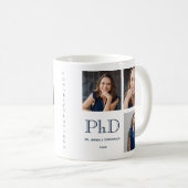 Keepake Foto Blue PhD Abschluss Kaffeetasse (VorderseiteRechts)