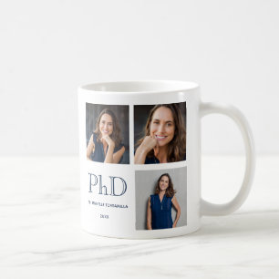 Keepake Foto Blue PhD Abschluss Kaffeetasse