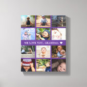 Keepake Foto Collage Oma Lila Leinwanddruck (Vorderseite)