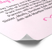 Keepake Foto Geburtshinweis Poster (Ecke)