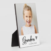 Keepake für Oma | Niedlich Modernes Foto Fotoplatte (Seite)