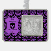 Keepake Halloween-Schädel Rahmen-Ornament Silber (Vorderseite)