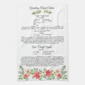 Keepake Heirloom Long Rezept Weihnachtsgeschenk Geschirrtuch (Vertikal)