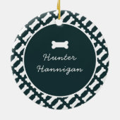Keepake Hund Foto Weihnachtsbaum Ornament (Hinten)