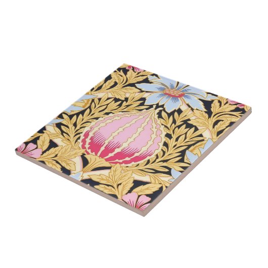 Keepake Keramik Tile - Art Nouveau Floral Pattern Fliese (Seite)