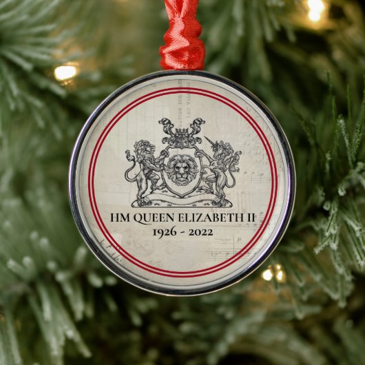 Keepake Königin Elizabeth II 1926-2022 Weihnachten Ornament Aus Metall (Baum)