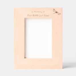 Keepake Memorial Dragonfly Lotus Blume Geätzte Rahmen