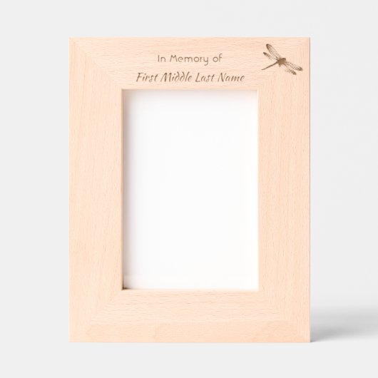 Keepake Memorial Dragonfly Lotus Blume Geätzte Rahmen (Vorderseite)