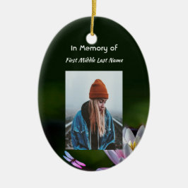 Keepake Memorial Dragonfly Lotus Blume Keramik Ornament