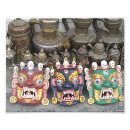 Keepake Nepal Deity Masken Foto drucken