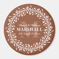 Keepake Newlyly Couple Orange Wreath Monogram