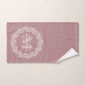 Keepake Newlyly Couple Pink Wreath Monogram Badhandtuch Set (Handtuch)