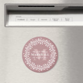Keepake Newlyly Couple Pink Wreath Monogram Magnet (In Situ (Geschirrspüler))