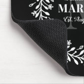 Keepake Newlyly Couple Wreath Monogram Name Mousepad (Ecke)