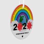 Keepake Personalisiert 2020 Covid Weihnachtsbaum Ornament (Vorderseite)