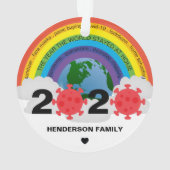 Keepake Personalisiert 2020 Covid Weihnachtsbaum Ornament (Rückseite)