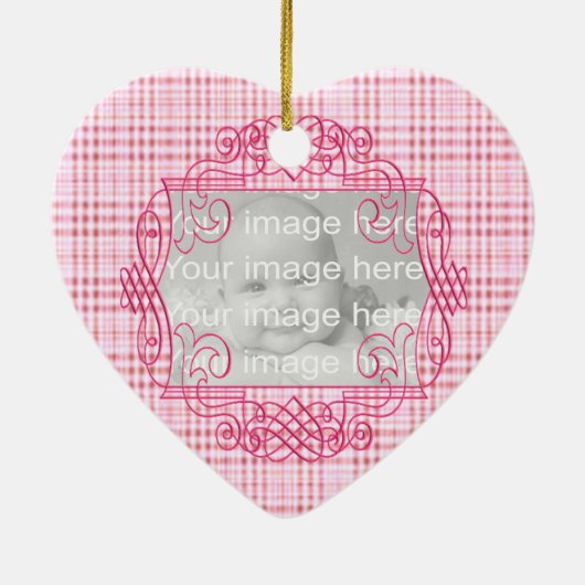 Keepake Pink Baby's First Christmas Ornament (Hinten)