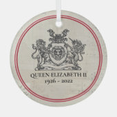 Keepake Queen Elizabeth II 1926-2022 Ornament Aus Glas (Vorderseite)