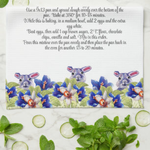 Keepake Recift Geschenk Wasserfarbe Osterhase Geschirrtuch