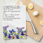 Keepake Recift Geschenk Wasserfarbe Osterhase Geschirrtuch (Viertel Falte)