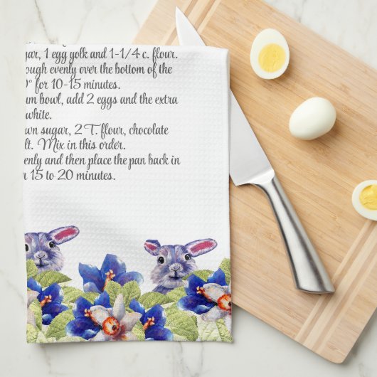 Keepake Recift Geschenk Wasserfarbe Osterhase Geschirrtuch (Viertel Falte)