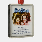 Keepake Retro Best Friends Foto Keramik Ornament Aus Metall (Rechts)