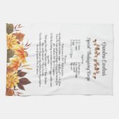 Keepake Rezept Erntedank Herbst Geschenk Geschirrtuch (Horizontal)