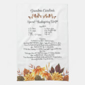 Keepake Rezept Erntedank Herbst Geschenk Geschirrtuch (Vertikal)