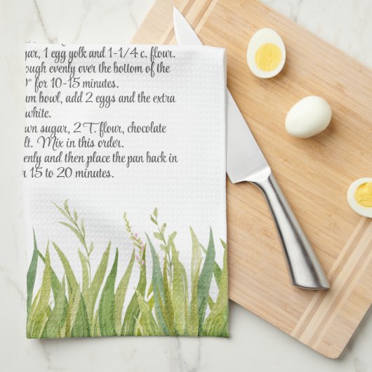 Keepake Rezpe Vorlage Geschenk Grüne Geschirrtuch (Viertel Falte)