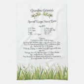 Keepake Rezpe Vorlage Geschenk Grüne Geschirrtuch (Vertikal)