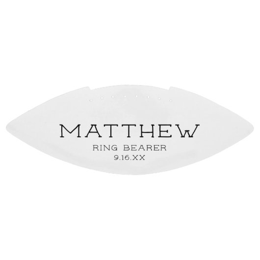 Keepake Ring Bearer Wedding Football (Panel)