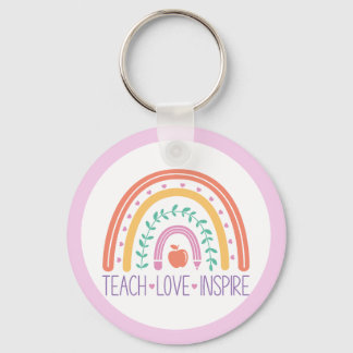 Keepake Teach-Liebe Inspirierte Rainbow-Schlüssela Schlüsselanhänger