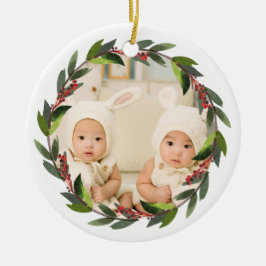 Keepake Twins Foto des ersten Weihnachtskrieges Keramik Ornament