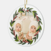 Keepake Twins Foto des ersten Weihnachtskrieges Keramik Ornament (Links)
