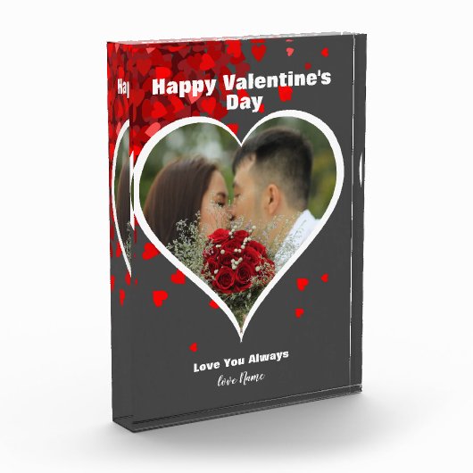 Keepake Valentine | Rote Herzen| Ihr Foto (Links)