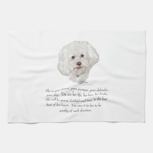 Keepake, weiblicher Hund Handtuch (Horizontal)
